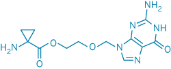 Structure of cyclopropane amino acid ester of acyclovir