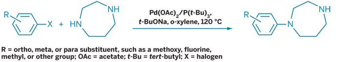  Tosoh';s route to substituted aryl homopiperazine derivatives uses palladium-catalyzed coupling instead of cyclization.