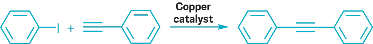 Scheme showing a copper-catalyzed Sonogashira coupling that may have been contaminated with palladium.