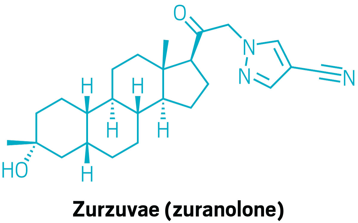 Structure of Zurzuvae (zuranolone).