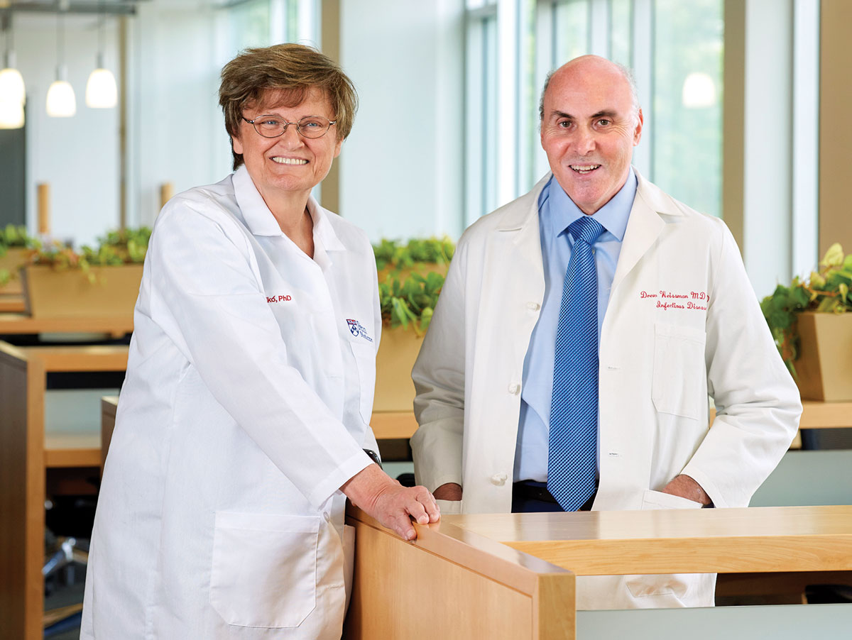 Image of the winners of the 2023 Nobel Prize in Physiology or Medicine, Katalin Karikó (left) and Drew Weissman.