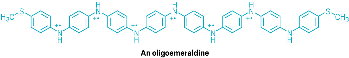 The chemical structure of an oligoemeraldine.