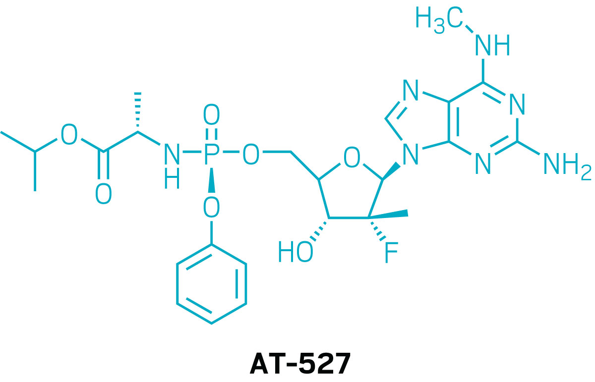 Structure of AT-527.